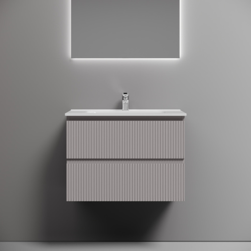 Тумба под раковину Sancos SNOB T SNT70SM 70х40 подвесная цвет серый - фото 3